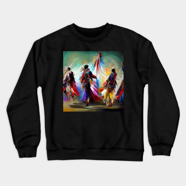 Colorful Tribal Dance- best selling Crewneck Sweatshirt by bayamba